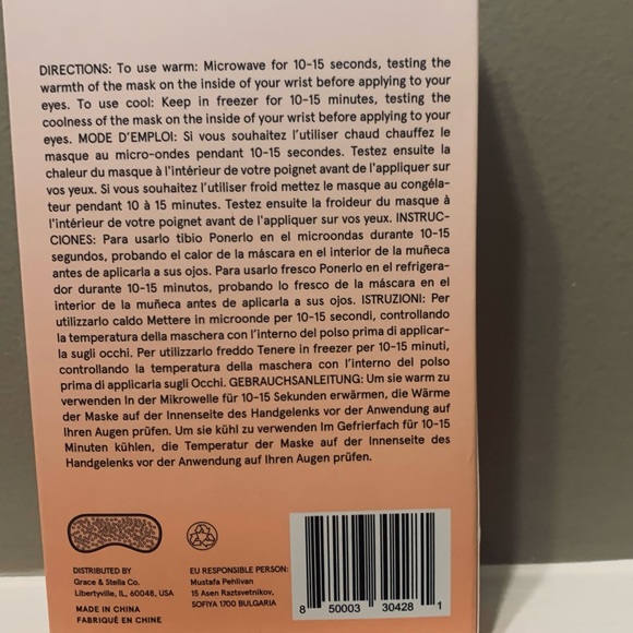 NWT GRACE & STELLA Hot & Cold Gel Bead Sleep Eye Mask. - Picture 8 of 9